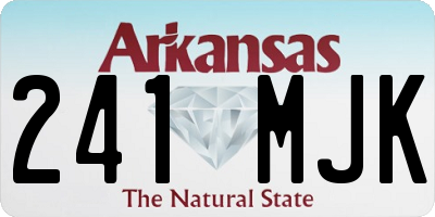 AR license plate 241MJK