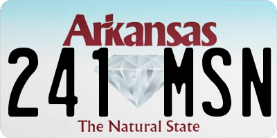 AR license plate 241MSN