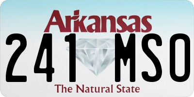 AR license plate 241MSO
