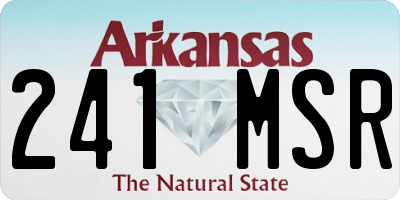 AR license plate 241MSR