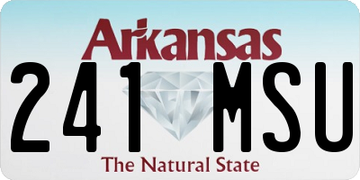 AR license plate 241MSU