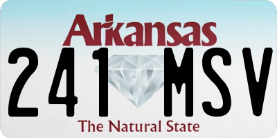 AR license plate 241MSV