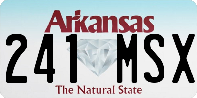 AR license plate 241MSX