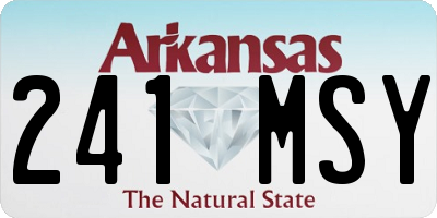 AR license plate 241MSY