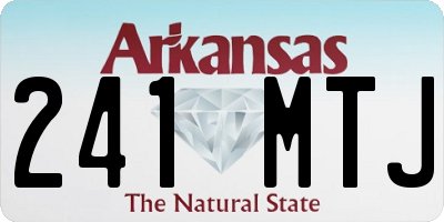 AR license plate 241MTJ