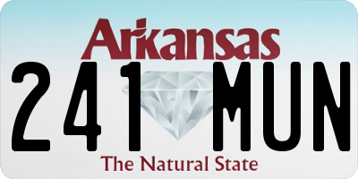 AR license plate 241MUN