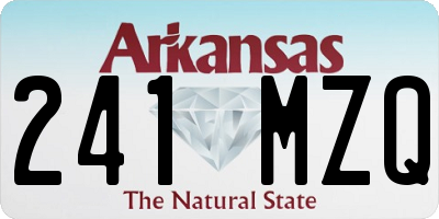 AR license plate 241MZQ