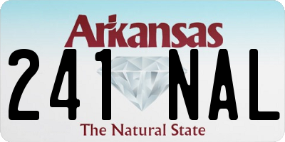 AR license plate 241NAL