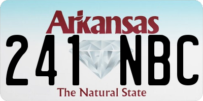 AR license plate 241NBC