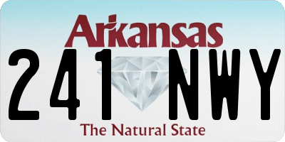 AR license plate 241NWY