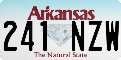 AR license plate 241NZW