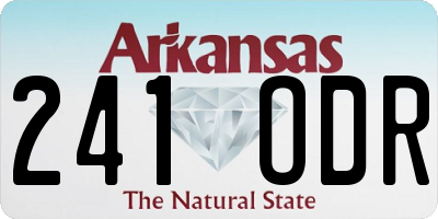 AR license plate 241ODR