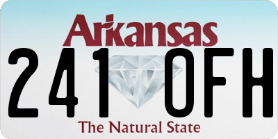 AR license plate 241OFH