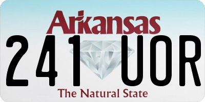 AR license plate 241UOR