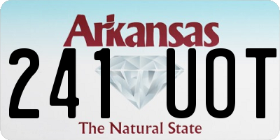 AR license plate 241UOT