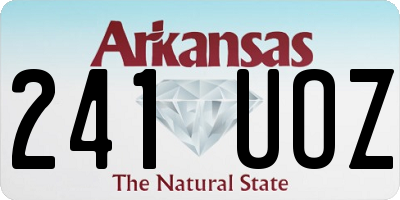 AR license plate 241UOZ