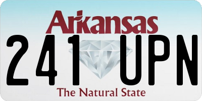 AR license plate 241UPN