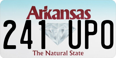AR license plate 241UPO