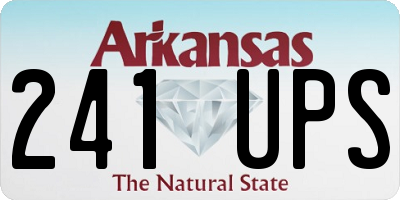 AR license plate 241UPS