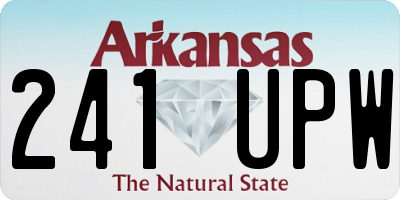 AR license plate 241UPW