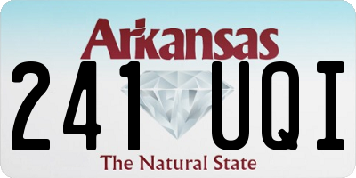 AR license plate 241UQI