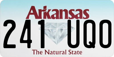 AR license plate 241UQO