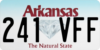 AR license plate 241VFF
