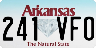 AR license plate 241VFO