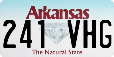 AR license plate 241VHG