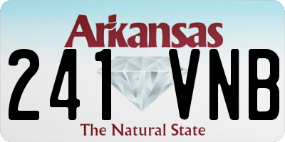 AR license plate 241VNB
