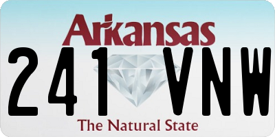 AR license plate 241VNW
