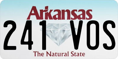 AR license plate 241VOS