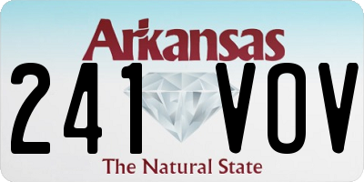AR license plate 241VOV