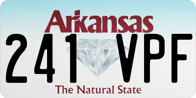 AR license plate 241VPF