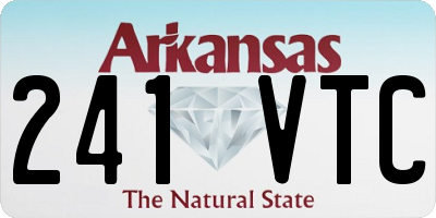 AR license plate 241VTC