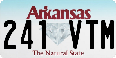AR license plate 241VTM