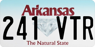 AR license plate 241VTR