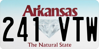 AR license plate 241VTW