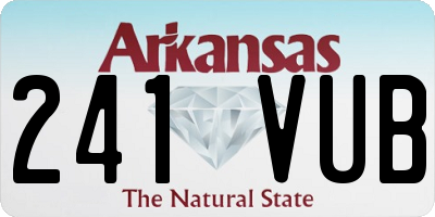 AR license plate 241VUB