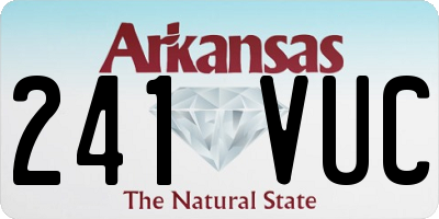 AR license plate 241VUC