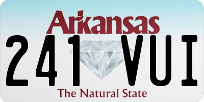 AR license plate 241VUI
