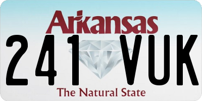 AR license plate 241VUK
