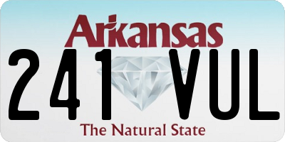 AR license plate 241VUL