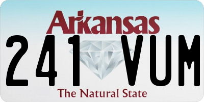 AR license plate 241VUM