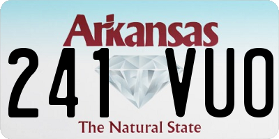 AR license plate 241VUO