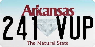 AR license plate 241VUP