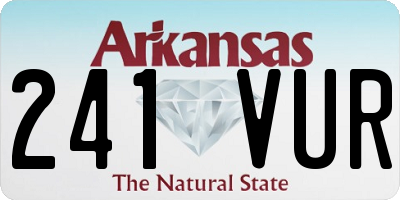 AR license plate 241VUR
