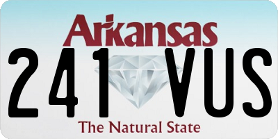 AR license plate 241VUS