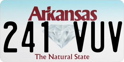 AR license plate 241VUV