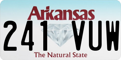 AR license plate 241VUW